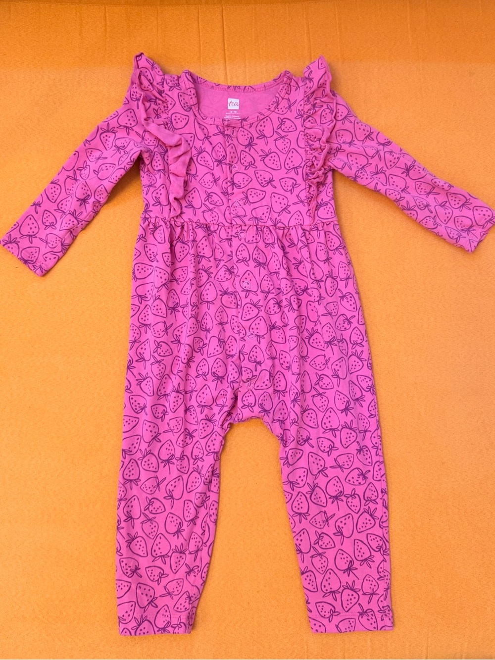 Tea Collection Snap Front Ruffle Baby Romper
